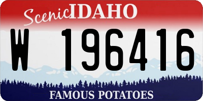 ID license plate W196416