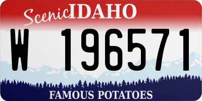 ID license plate W196571