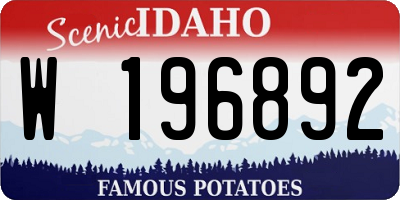 ID license plate W196892