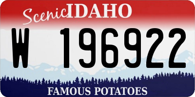 ID license plate W196922