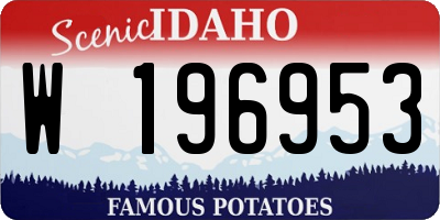 ID license plate W196953