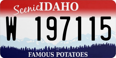 ID license plate W197115