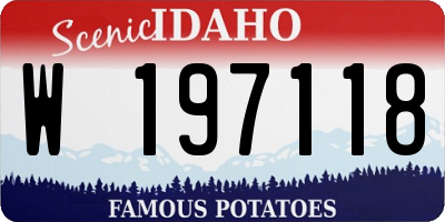 ID license plate W197118