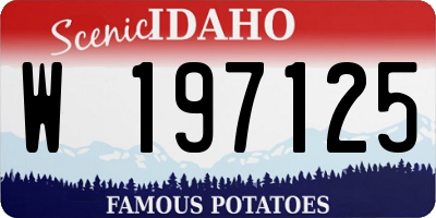 ID license plate W197125