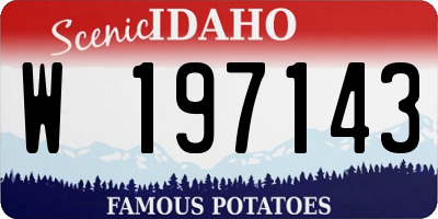 ID license plate W197143