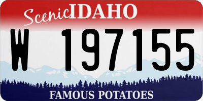 ID license plate W197155
