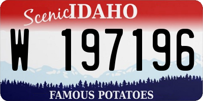 ID license plate W197196