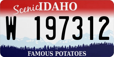 ID license plate W197312