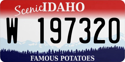 ID license plate W197320