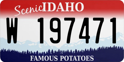 ID license plate W197471