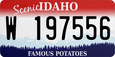 ID license plate W197556