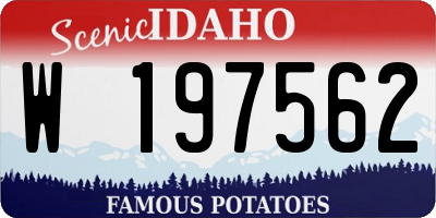ID license plate W197562