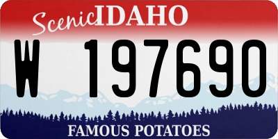 ID license plate W197690