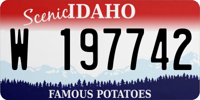 ID license plate W197742