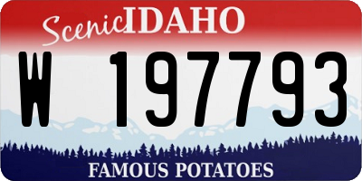 ID license plate W197793