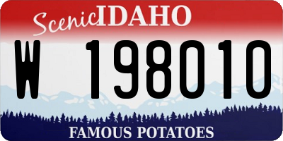 ID license plate W198010