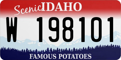 ID license plate W198101