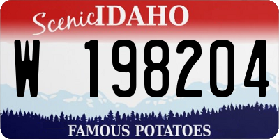 ID license plate W198204
