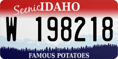 ID license plate W198218
