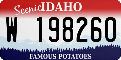 ID license plate W198260