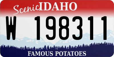 ID license plate W198311