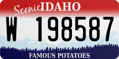 ID license plate W198587