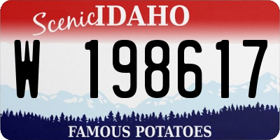 ID license plate W198617