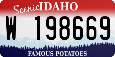 ID license plate W198669