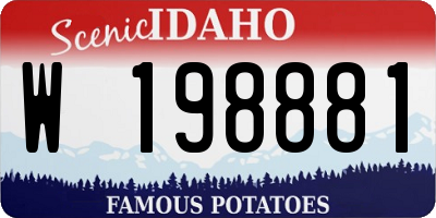 ID license plate W198881