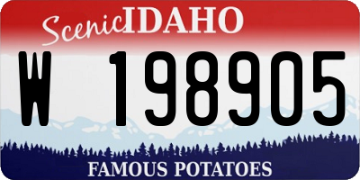 ID license plate W198905