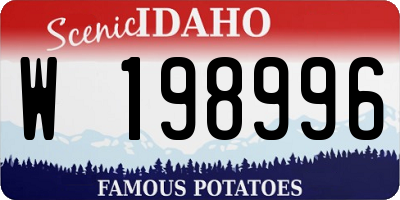 ID license plate W198996