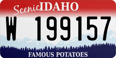 ID license plate W199157