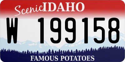 ID license plate W199158