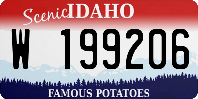 ID license plate W199206