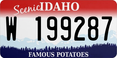 ID license plate W199287