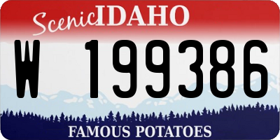 ID license plate W199386