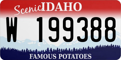 ID license plate W199388