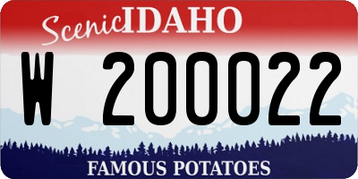 ID license plate W200022