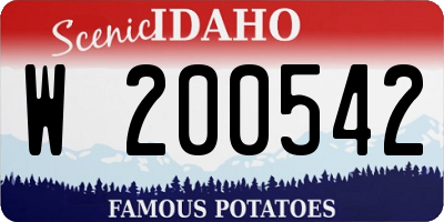 ID license plate W200542