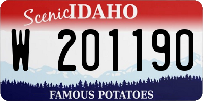 ID license plate W201190