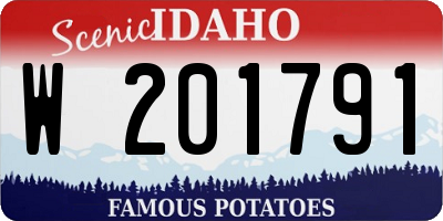ID license plate W201791