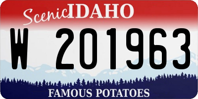 ID license plate W201963