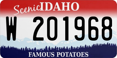 ID license plate W201968
