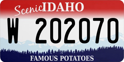 ID license plate W202070