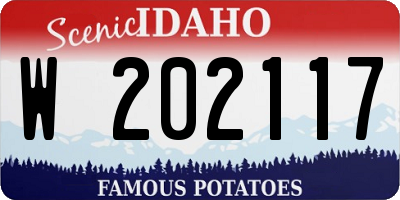 ID license plate W202117