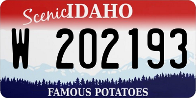 ID license plate W202193