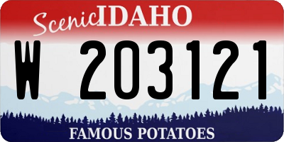 ID license plate W203121