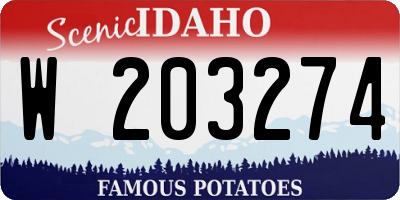 ID license plate W203274