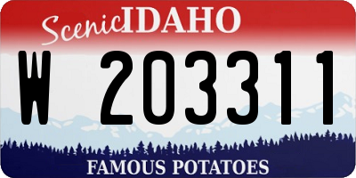 ID license plate W203311
