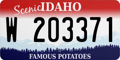 ID license plate W203371